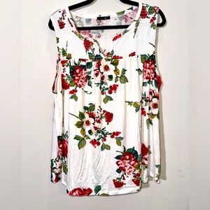 NWOT PAPERMOON‎ Floral Sleeveless Top - 3X